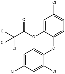 5-Chloro-2-(2,4-dichlorophenoxy)phenyl 2,2,2-trichloroacetate Struktur