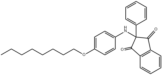 2-(4-octoxyanilino)-2-phenylindene-1,3-dione Struktur