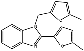 1H-Benzimidazole, 2-(5-methyl-2-furanyl)-1-[(5-methyl-2-furanyl)methyl]-