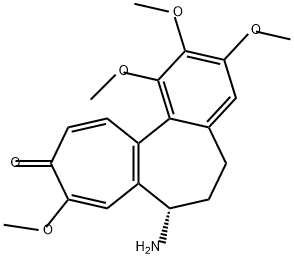 Benzo[a]heptalen-10(5H)-one, 7-amino-6,7-dihydro-1,2,3,9-tetramethoxy-, (7S)- Struktur