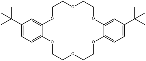 Dibenzo[b,k][1,4,7,10,13,16]hexaoxacyclooctadecin, 2,14-bis(1,1-dimethylethyl)-6,7,9,10,17,18,20,21-octahydro- Struktur