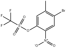 4-Bromo-5-methyl-2-nitrophenyl trifluoromethanesulphonate Struktur