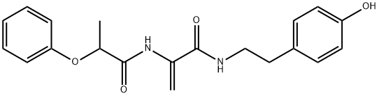 2-Propenamide, N-[2-(4-hydroxyphenyl)ethyl]-2-[(1-oxo-2-phenoxypropyl)amino]- Struktur