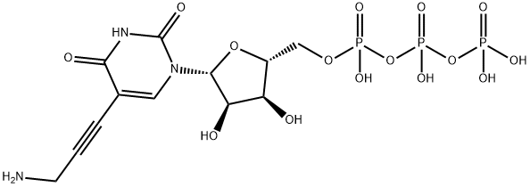 Uridine 5'-(tetrahydrogen triphosphate), 5-(3-amino-1-propyn-1-yl)- Struktur