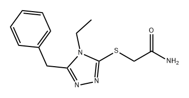 Acetamide, 2-[[4-ethyl-5-(phenylmethyl)-4H-1,2,4-triazol-3-yl]thio]- Struktur