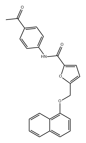 2-Furancarboxamide, N-(4-acetylphenyl)-5-[(1-naphthalenyloxy)methyl]- Struktur