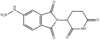 1H-Isoindole-1,3(2H)-dione, 2-(2,6-dioxo-3-piperidinyl)-5-hydrazinyl- Struktur