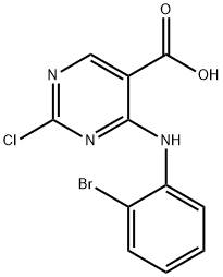 5-Pyrimidinecarboxylic acid, 4-[(2-bromophenyl)amino]-2-chloro- Struktur