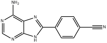 4-(6-amino-7H-purin-8-yl)benzonitrile Struktur