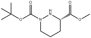 1,3(2H)-Pyridazinedicarboxylic acid, tetrahydro-, 1-(1,1-dimethylethyl) 3-methyl ester, (3S)- Struktur