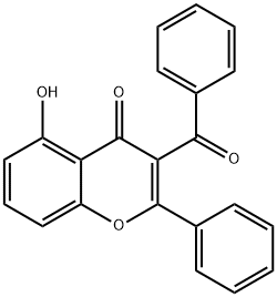 3-苯甲?；?5-羥基-2-苯基-4H-1-苯并吡喃-4-酮, 50634-02-1, 結(jié)構(gòu)式