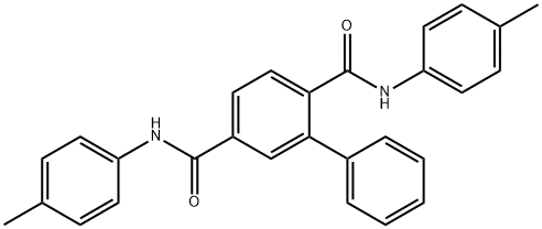 N~2~,N~5~-bis(4-methylphenyl)[1,1'-biphenyl]-2,5-dicarboxamide Struktur