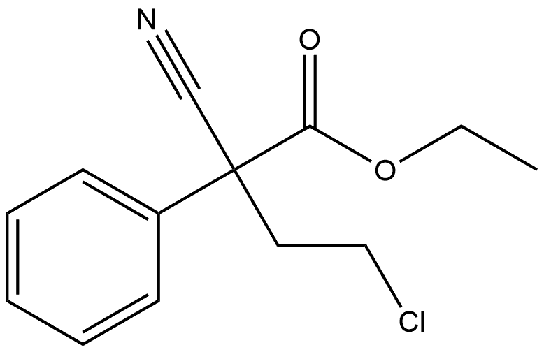 Benzeneacetic acid, α-(2-chloroethyl)-α-cyano-, ethyl ester Struktur