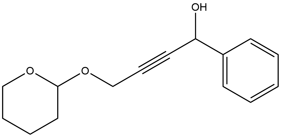 Benzenemethanol, α-[3-[(tetrahydro-2H-pyran-2-yl)oxy]-1-propyn-1-yl]- Struktur