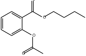 Benzoic acid, 2-(acetyloxy)-, butyl ester Struktur