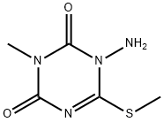 1,3,5-Triazine-2,4(1H,3H)-dione, 1-amino-3-methyl-6-(methylthio)- Struktur