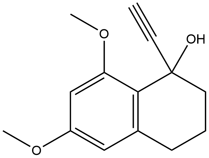 1-Ethynyl-1,2,3,4-tetrahydro-6,8-dimethoxy-1-naphthalenol Struktur