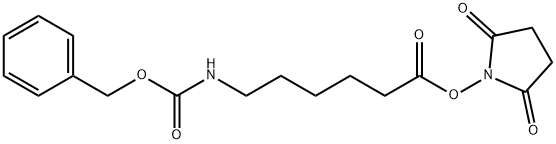 Hexanoic acid, 6-[[(phenylmethoxy)carbonyl]amino]-, 2,5-dioxo-1-pyrrolidinyl ester Struktur