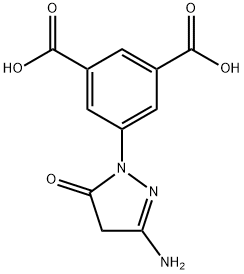 5-(3-Amino-5-oxo-4,5-dihydro-1H-pyrazol-1-yl)isophthalic acid Struktur