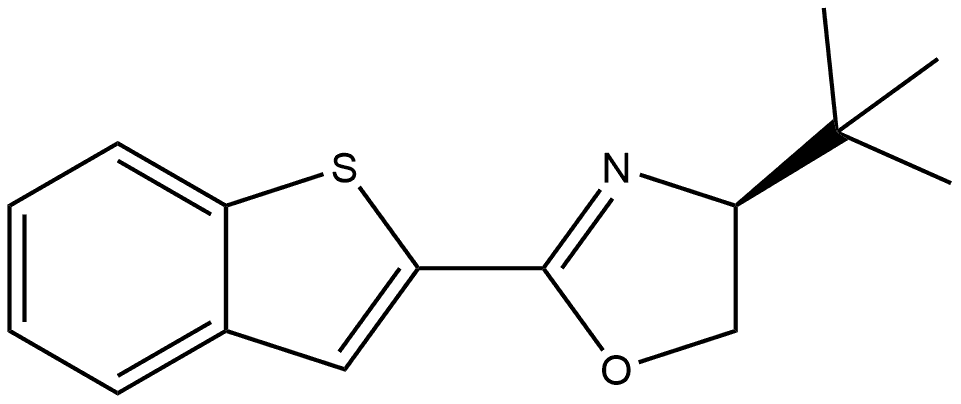 (S)-2-(Benzo[b]thiophen-2-yl)-4-(tert-butyl)-4,5-dihydrooxazole Struktur