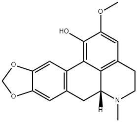 4H-Benzo[de][1,3]benzodioxolo[5,6-g]quinolin-1-ol, 5,6,6a,7-tetrahydro-2-methoxy-6-methyl-, (R)- (9CI) Struktur