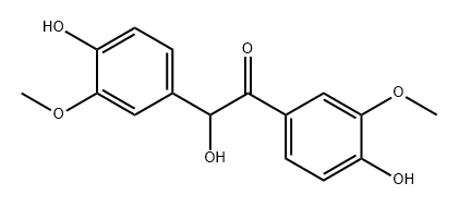 Ethanone, 2-hydroxy-1,2-bis(4-hydroxy-3-methoxyphenyl)- Struktur