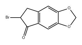 5H-Indeno[5,6-d]-1,3-dioxol-5-one, 6-bromo-6,7-dihydro- Struktur