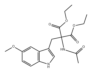 Propanedioic acid, 2-(acetylamino)-2-[(5-methoxy-1H-indol-3-yl)methyl]-, 1,3-diethyl ester