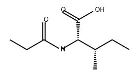 L-Isoleucine, N-(1-oxopropyl)- Struktur