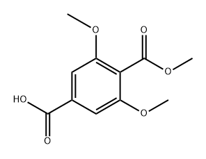 3,5-Dimethoxy-4-(methoxycarbonyl)benzoic acid Struktur