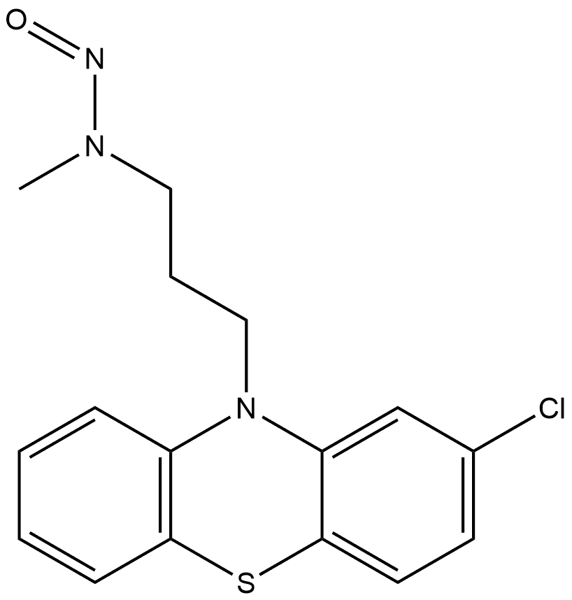 2-Chloro-N-methyl-N-nitroso-10H-phenothiazine-10-propanamine Struktur