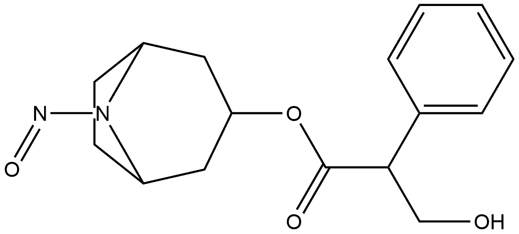 Benzeneacetic acid, α-(hydroxymethyl)-, (3-endo)-8-nitroso-8-azabicyclo[3.2.1]oct-3-yl ester Struktur