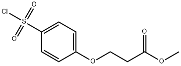 Propanoic acid, 3-[4-(chlorosulfonyl)phenoxy]-, methyl ester Struktur