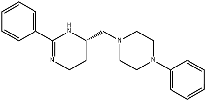 Pyrimidine, 3,4,5,6-tetrahydro-2-phenyl-4-[(4-phenyl-1-piperazinyl)methyl]-, (4S)- Struktur