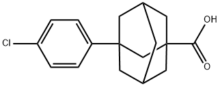 3-(4-Chlorophenyl)tricyclo[3.3.1.13,7]decane-1-carboxylic acid Struktur