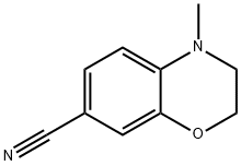 2H-1,4-Benzoxazine-7-carbonitrile, 3,4-dihydro-4-methyl- Struktur