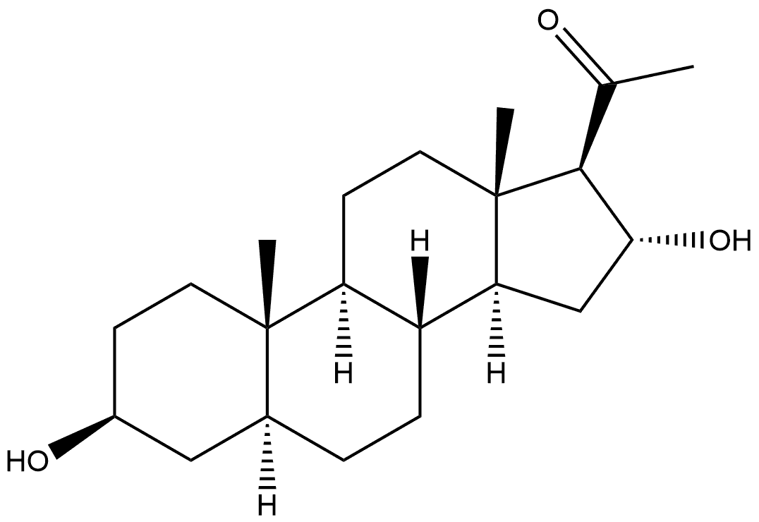 (3β,5α,16α)-3,16-Dihydroxypregnan-20-one Struktur