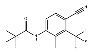 Propanamide, N-[4-cyano-2-methyl-3-(trifluoromethyl)phenyl]-2,2-dimethyl- Struktur