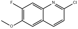 Quinoline, 2-chloro-7-fluoro-6-methoxy- Struktur