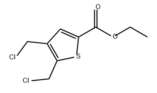 2-Thiophenecarboxylic acid, 4,5-bis(chloromethyl)-, ethyl ester Struktur