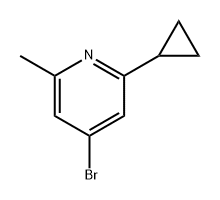 Pyridine, 4-bromo-2-cyclopropyl-6-methyl- Struktur