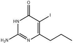 2-Amino-5-iodo-6-propyl-1H-pyrimidin-4-one Struktur