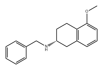 2-Naphthalenamine, 1,2,3,4-tetrahydro-5-methoxy-N-(phenylmethyl)-, (2R)- Struktur