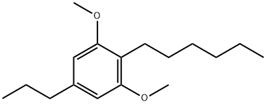 Benzene, 2-hexyl-1,3-dimethoxy-5-propyl- Struktur