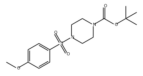 1-Piperazinecarboxylic acid, 4-[(4-methoxyphenyl)sulfonyl]-, 1,1-dimethylethyl ester Struktur