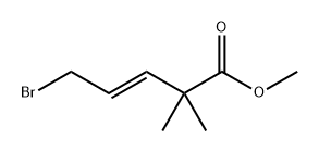 3-Pentenoic acid, 5-bromo-2,2-dimethyl-, methyl ester, (3E)- Struktur