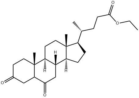 Cholan-24-oic acid, 3,6-dioxo-, ethyl ester (8CI) Struktur