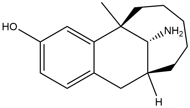 5,11-Methanobenzocyclodecen-3-ol, 13-amino-5,6,7,8,9,10,11,12-octahydro-5-methyl-, [5S-(5α,11α,13S*)]- (9CI) Struktur