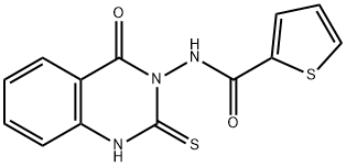 N-(4-oxo-2-sulfanylidene-1H-quinazolin-3-yl)thiophene-2-carboxamide Struktur