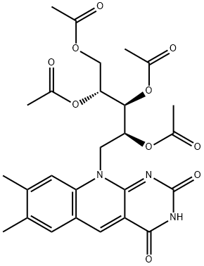 2,3,4,5-Tetra-O-acetyl 5-Deazariboflavin Struktur